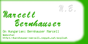 marcell bernhauser business card